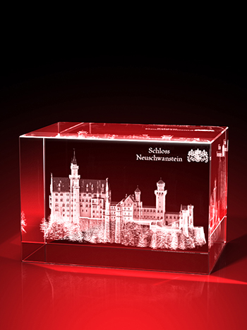 Schloss Neuschwanstein - Quader (60 x 40 x 40) – GLASFOTO.COM